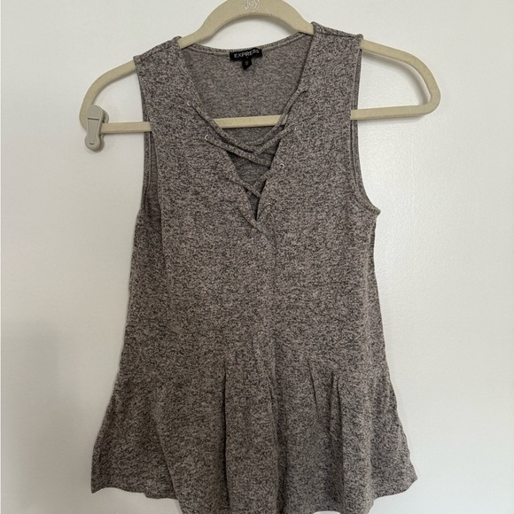 Gray Sleeveless Top by Express - Picture 1 of 3